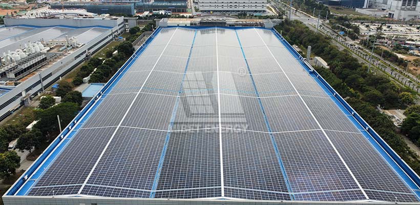 Progetto solare su tetto in metallo da 21 MW a Xiamen, Cina