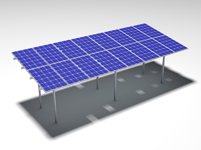 pannelli solari montati a terra