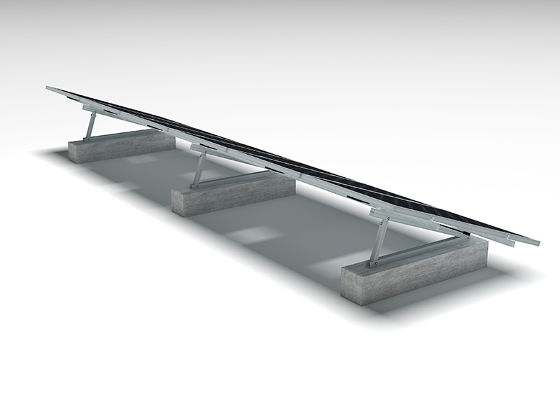 aluminum flat roof pv mounting system