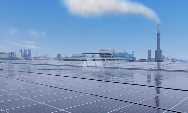 Montaggio personalizzato di Mibet per l'impianto solare da tetto da 66 MW di Dexin Steel