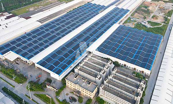 Progetto di tetto da 21,5 MW completato a Guangdong, Cina