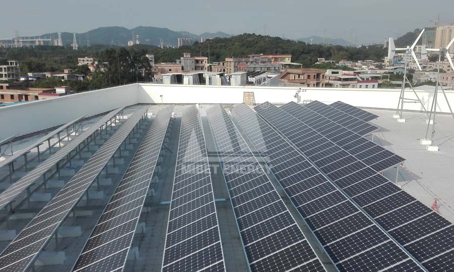 sistemi di scaffalature solari sul tetto in Cina